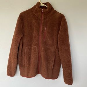 Girlfriend Collective Teddy Recycled Full-Zip Fleece size S